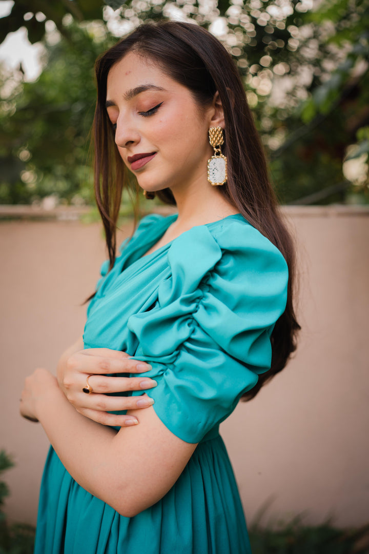 Syah - Bellecharm - Gown - Grip - Teal - 1 Piece