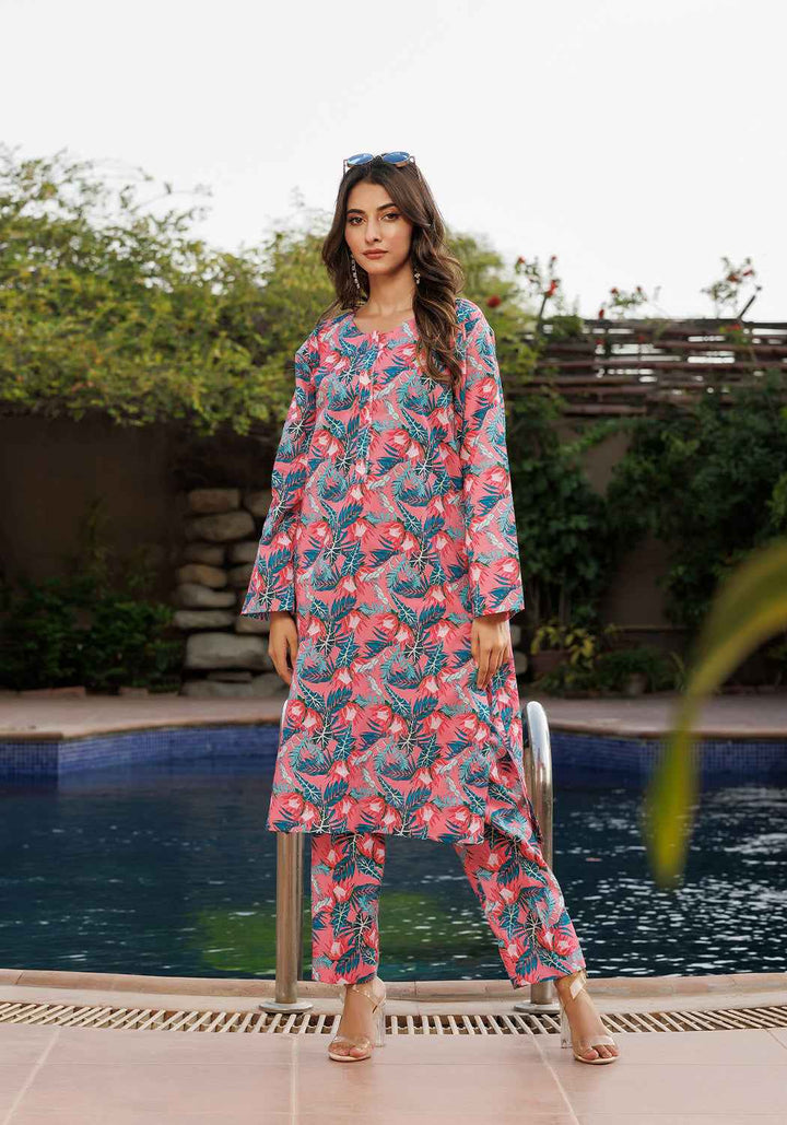 Zarasi - Flamingo | Timeless Bloom - Stitched Lawn Suit - 2 Piece
