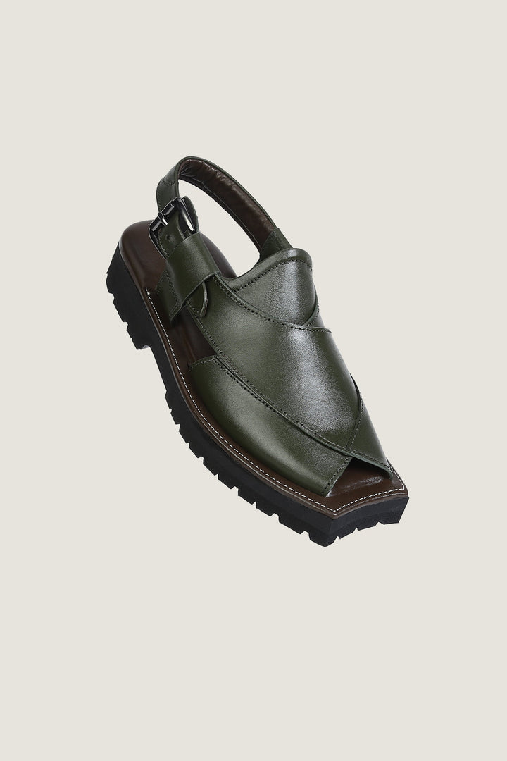 Navado - Kaptaan Chappal Olive For Men