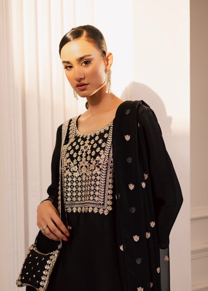 Allure By Ih - Espresso Thai Silk Suit For Women - Black - 3 Piece