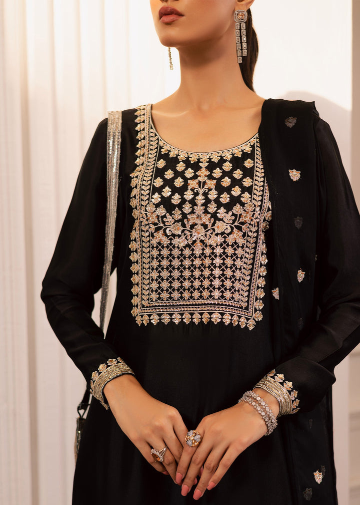 Allure By Ih - Espresso Thai Silk Suit For Women - Black - 3 Piece