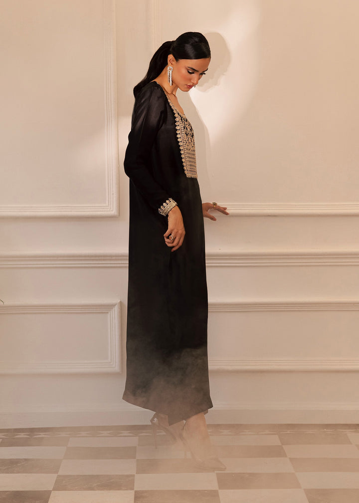 Allure By Ih - Espresso Thai Silk Suit For Women - Black - 3 Piece