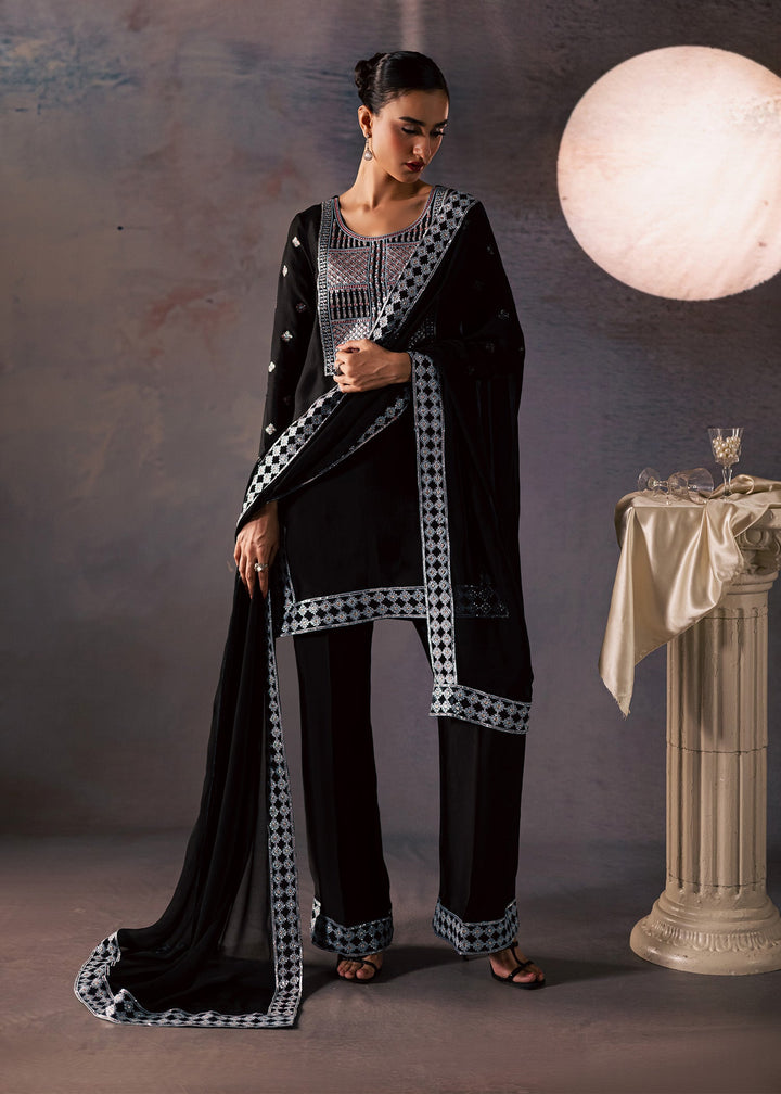 Allure By Ih - Candy Thai Silk Suit For Women - Black - 3 Piece