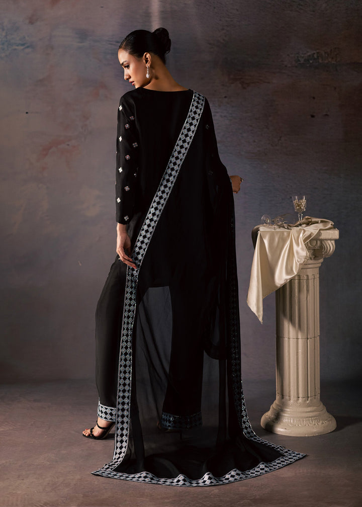 Allure By Ih - Candy Thai Silk Suit For Women - Black - 3 Piece