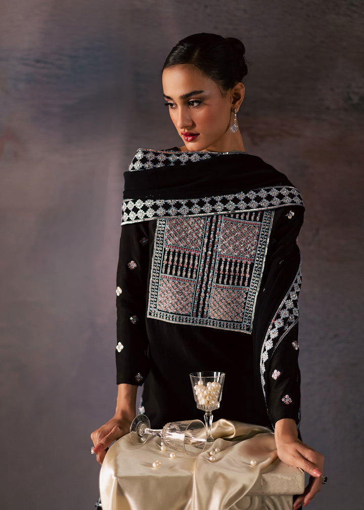 Allure By Ih - Candy Thai Silk Suit For Women - Black - 3 Piece