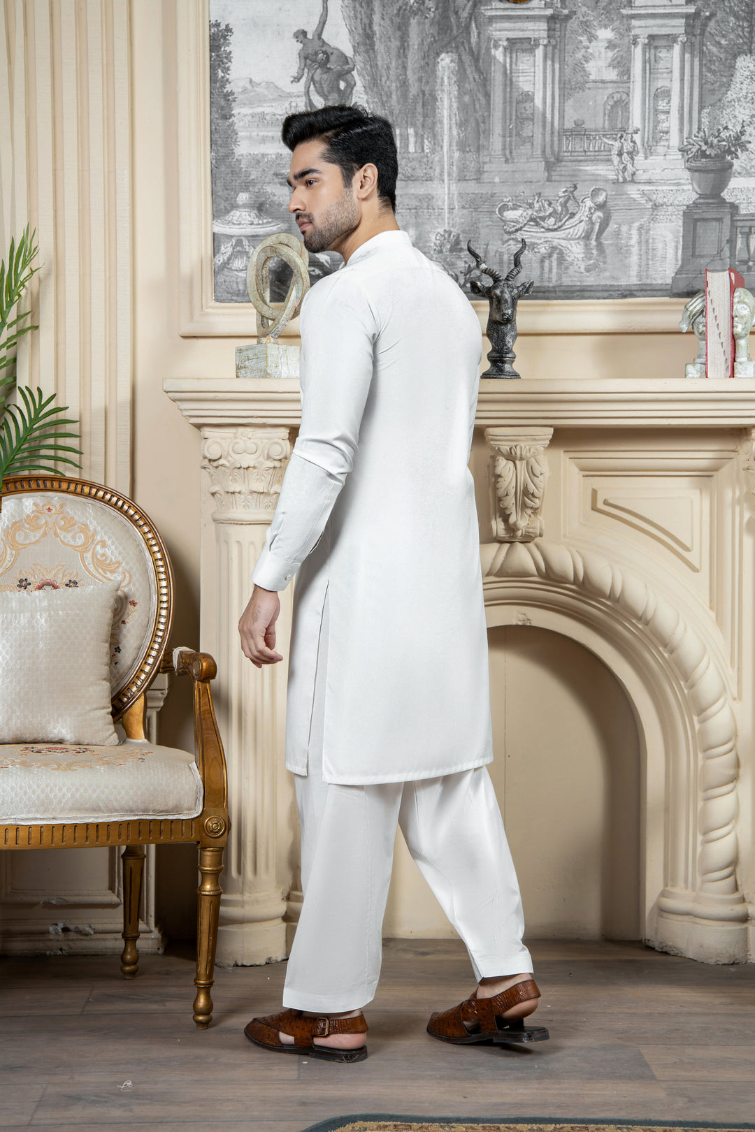 Shahjahan - Boski Offwhite Kurta Shalwar For Men