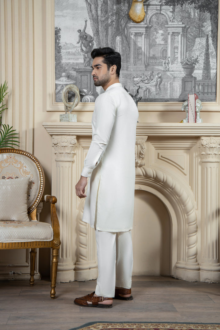 Shahjahan - Boski Cream Kurta Trouser For Men