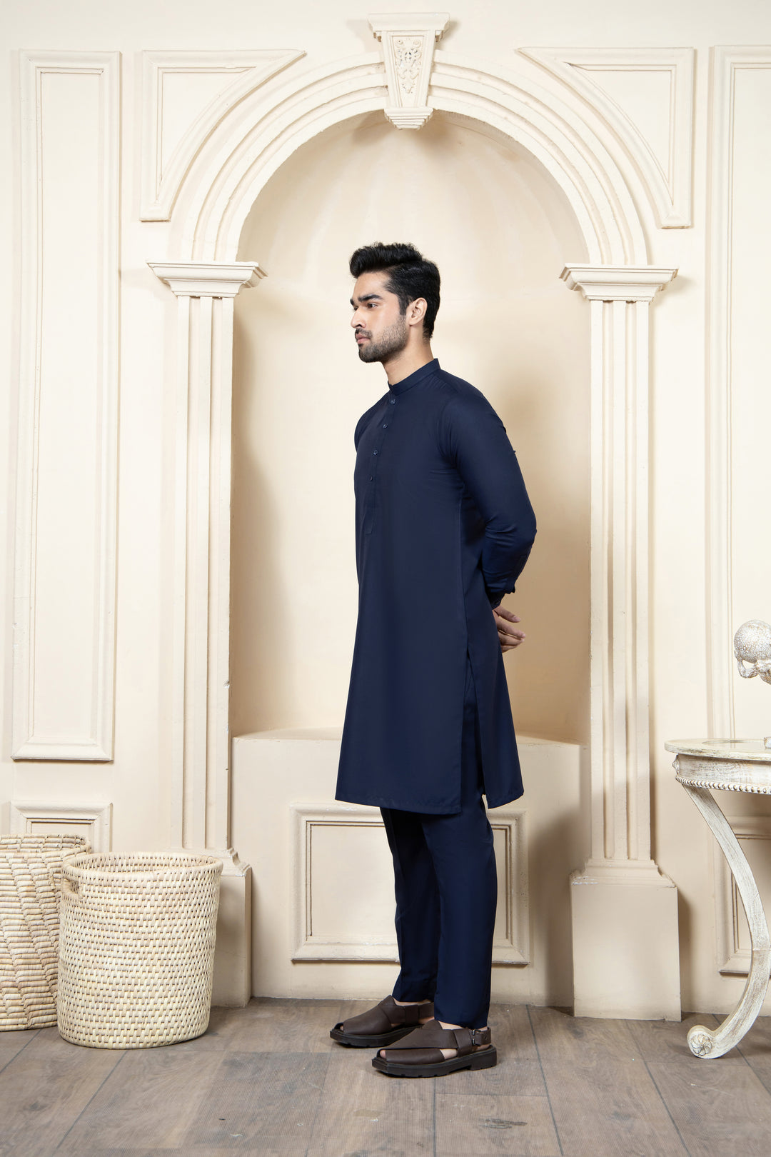 Shahjahan - Boski Kurta Trouser Navy Blue For Men
