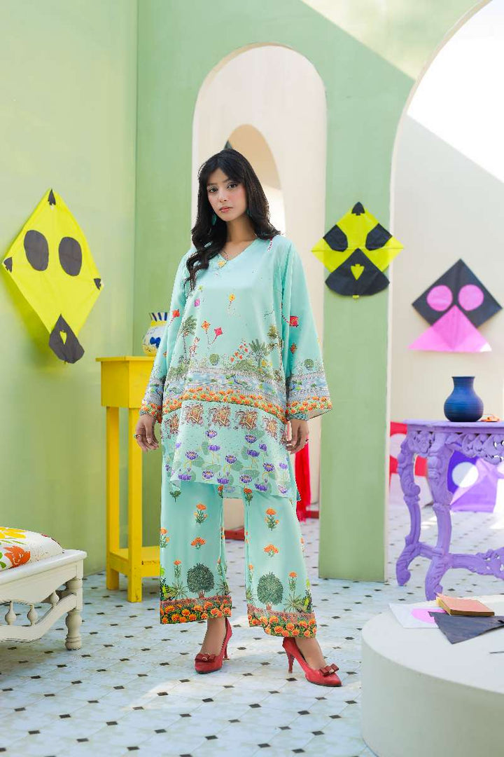 Anayra Amal - Parsley Grip Rang Patang Printed Suit For Women - 2 Piece