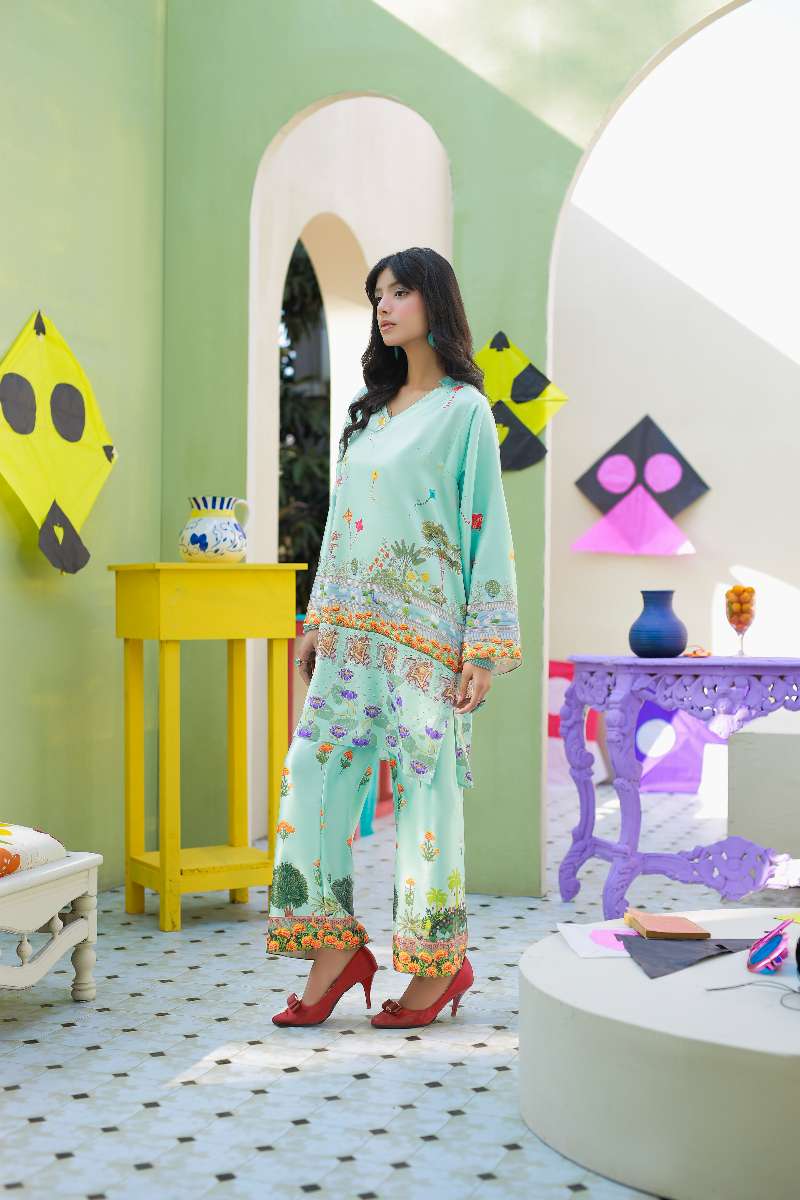 Anayra Amal - Parsley Grip Rang Patang Printed Suit For Women - 2 Piece