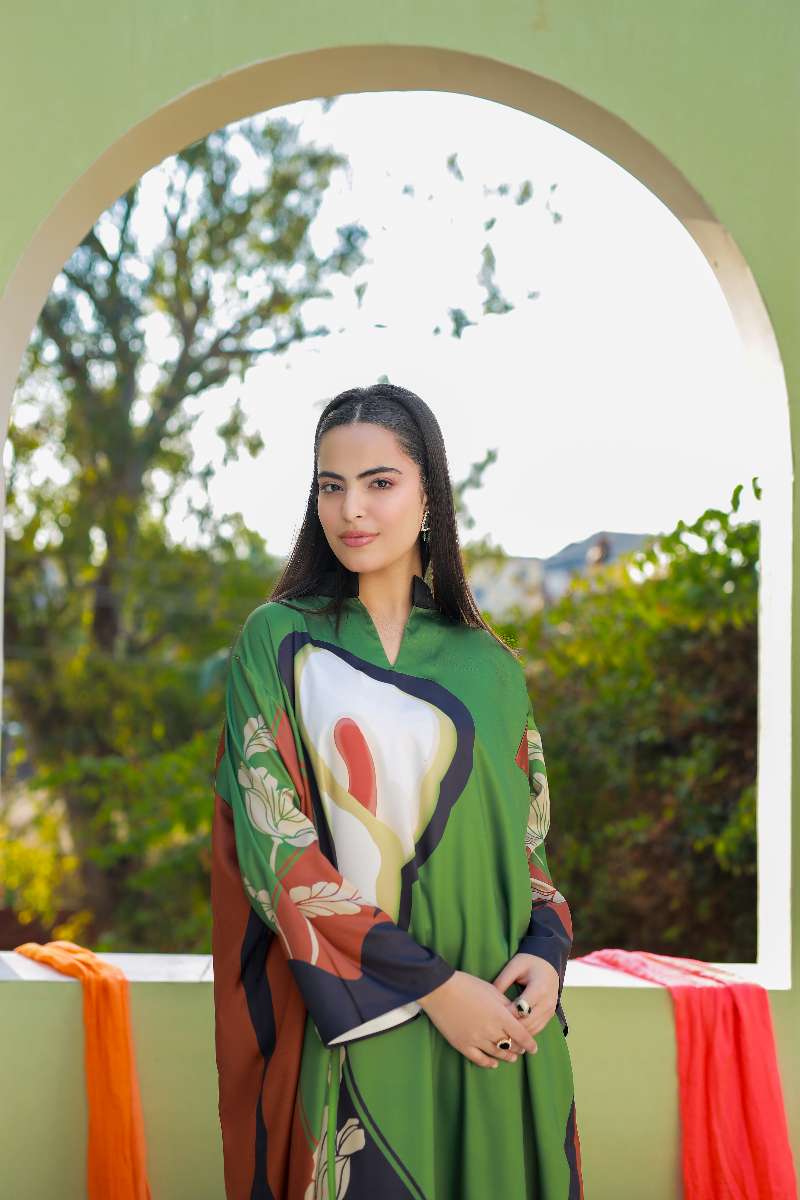 Anayra Amal - Parsley Grip Haze Studio Printed Suit For Women - 1 Piece