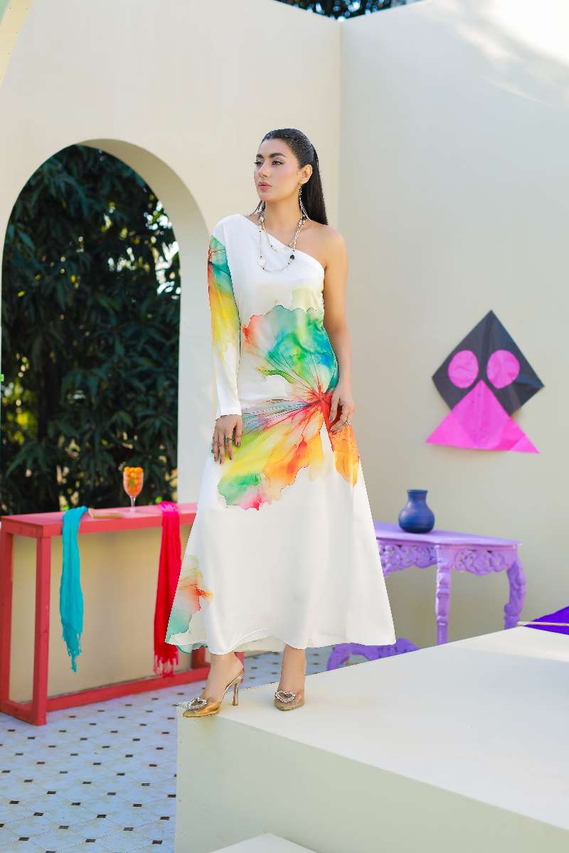 Anayra Amal - Parsley Grip Mono Pop Printed Suit For Women - 1 Piece