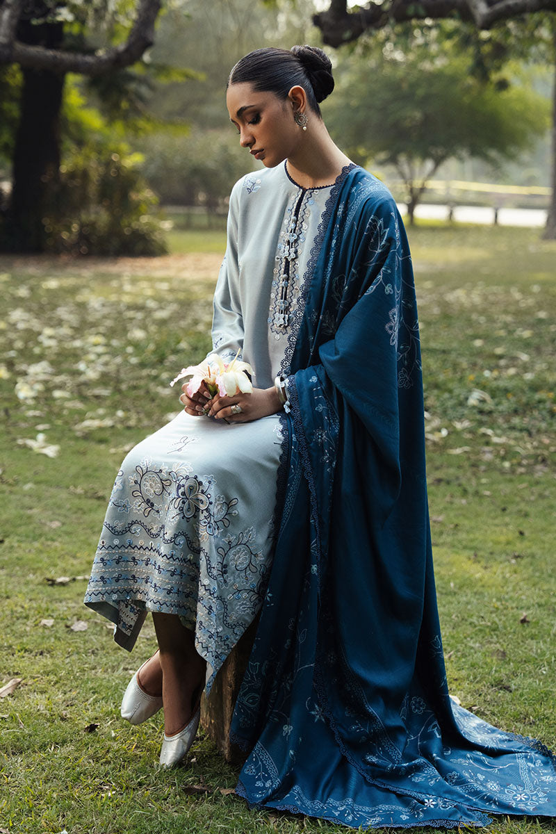 Cross Stitch - ARONA HAZE Marina Grey Unstitch Suit For Women - 3 Piece