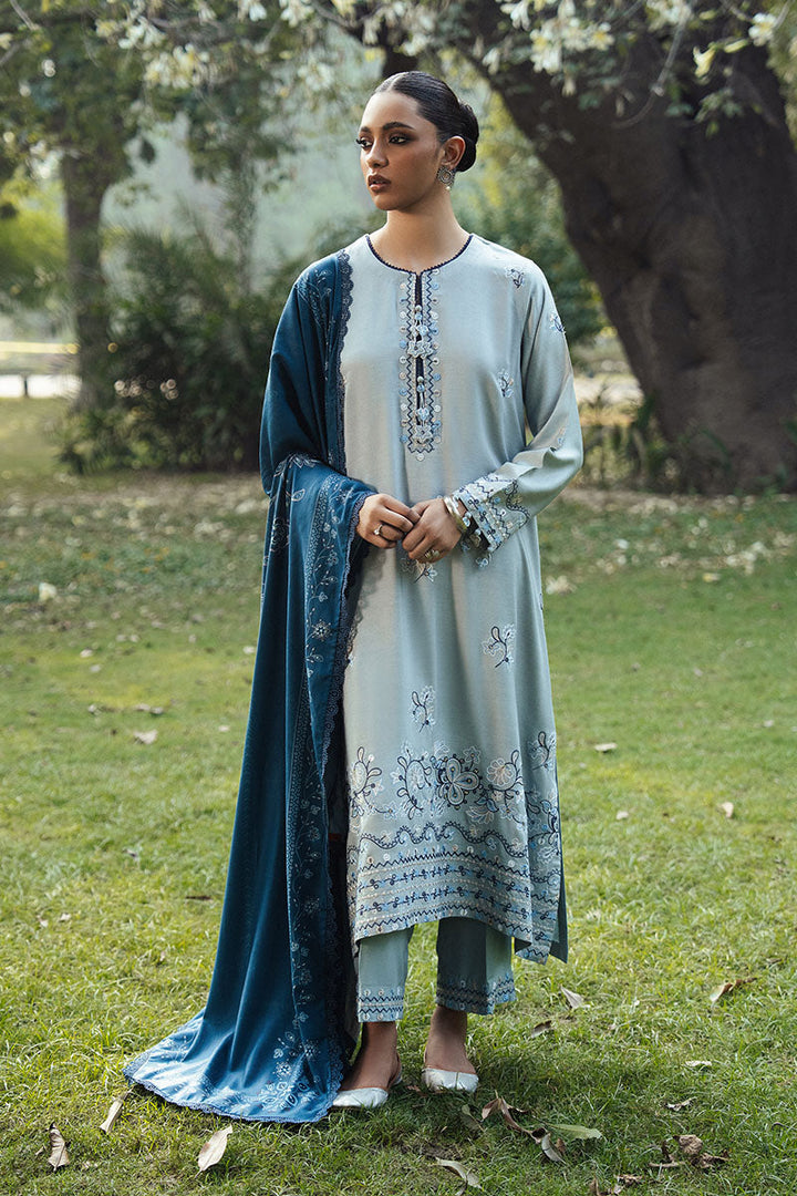 Cross Stitch - ARONA HAZE Marina Grey Unstitch Suit For Women - 3 Piece