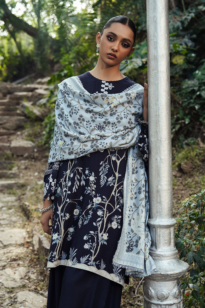 Cross Stitch - OCEAN BREEZE Marina Black Unstitch Suit For Women - 3 Piece