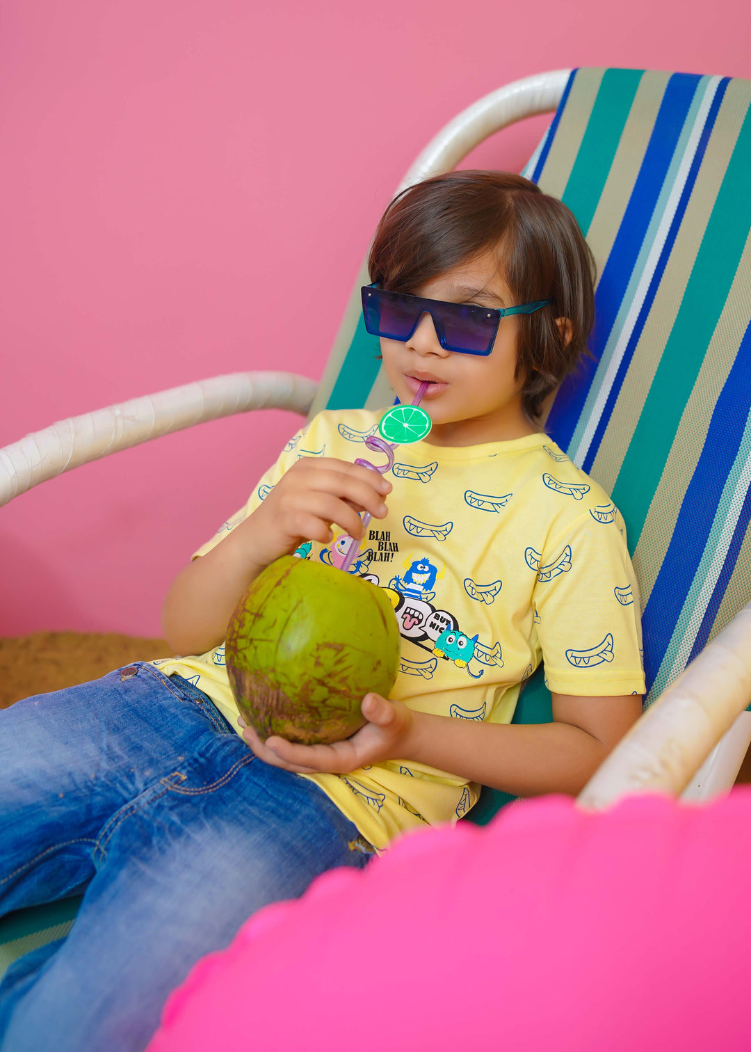 Modest - Weirdoo Graphic Tee - Yellow - Jersey - 1 Piece