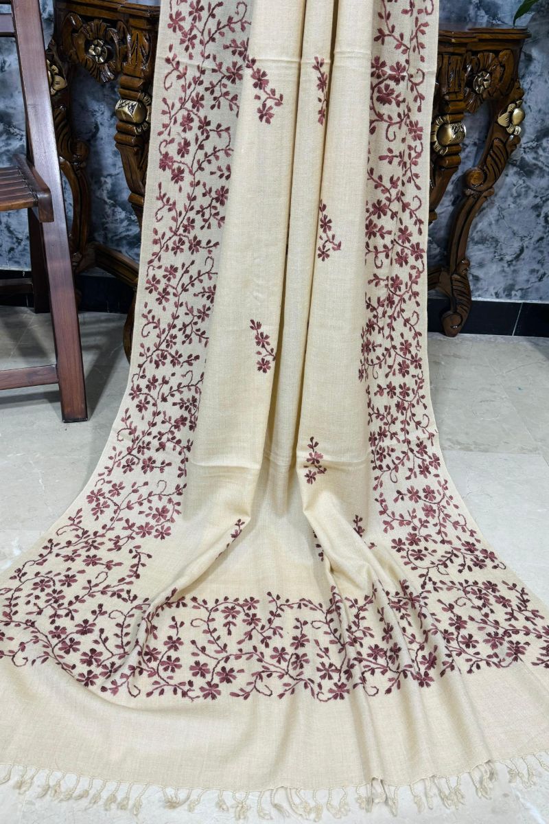 Designs by Amina - Hand Work - Wool Shawl - 1 Piece - 16