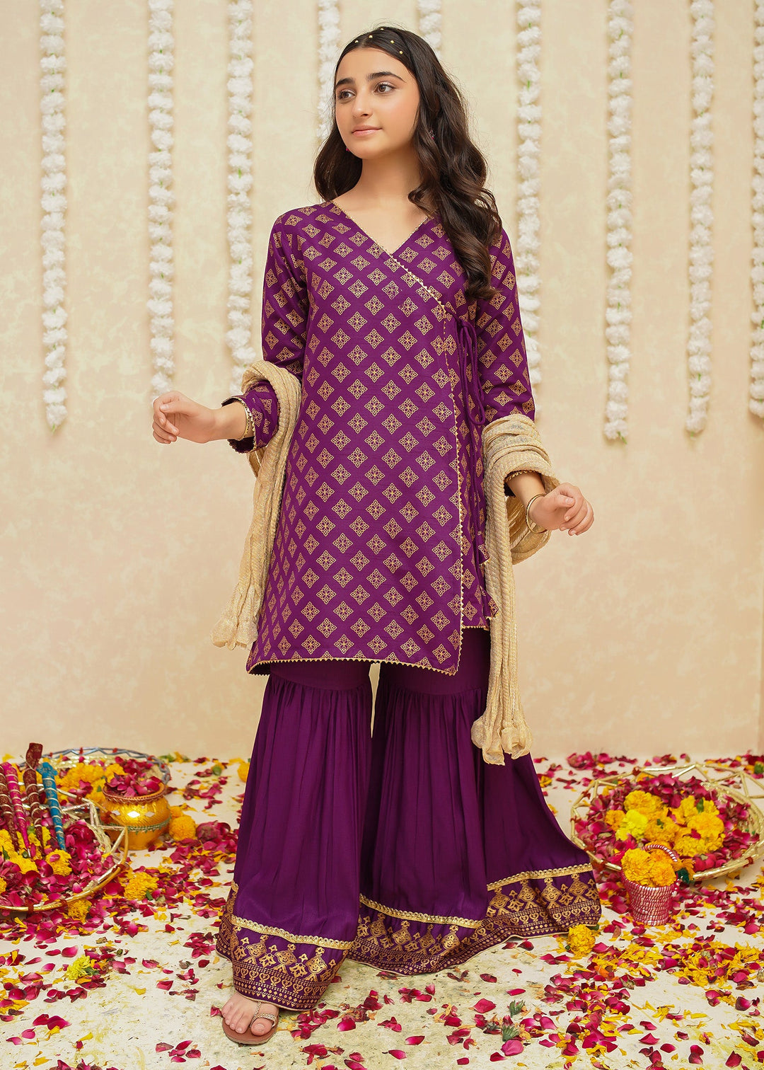 Modest - Rawsilk - Purple - 9345 - 3 Piece