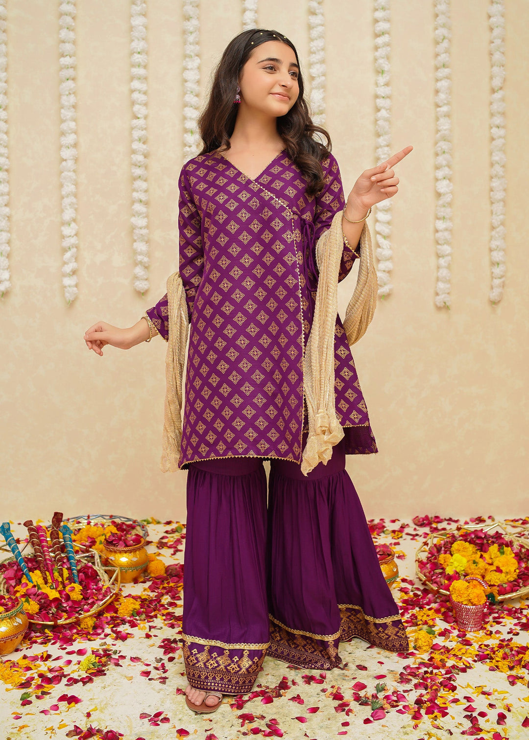 Modest - Rawsilk - Purple - 9345 - 3 Piece