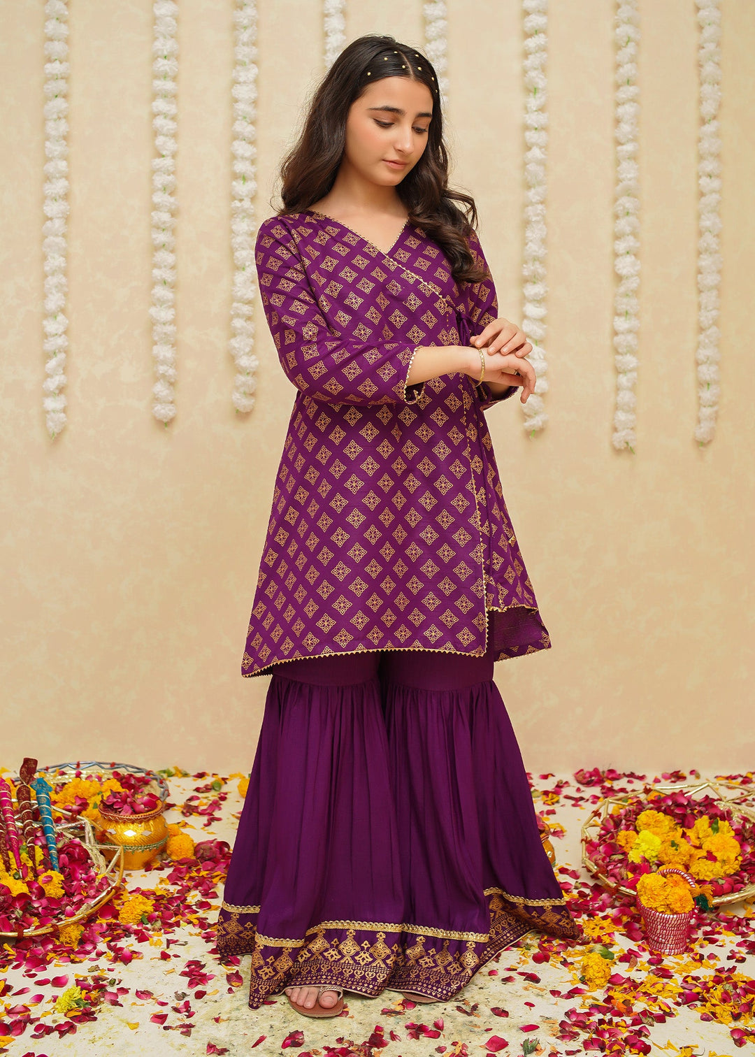 Modest - Rawsilk - Purple - 9345 - 3 Piece