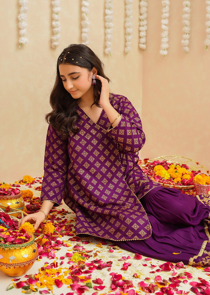 Modest - Rawsilk - Purple - 9345 - 3 Piece