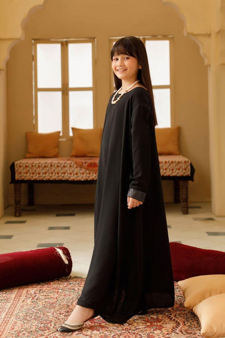 Hijabi Kids - Black Jade Abaya For Kids - Studio by TCS