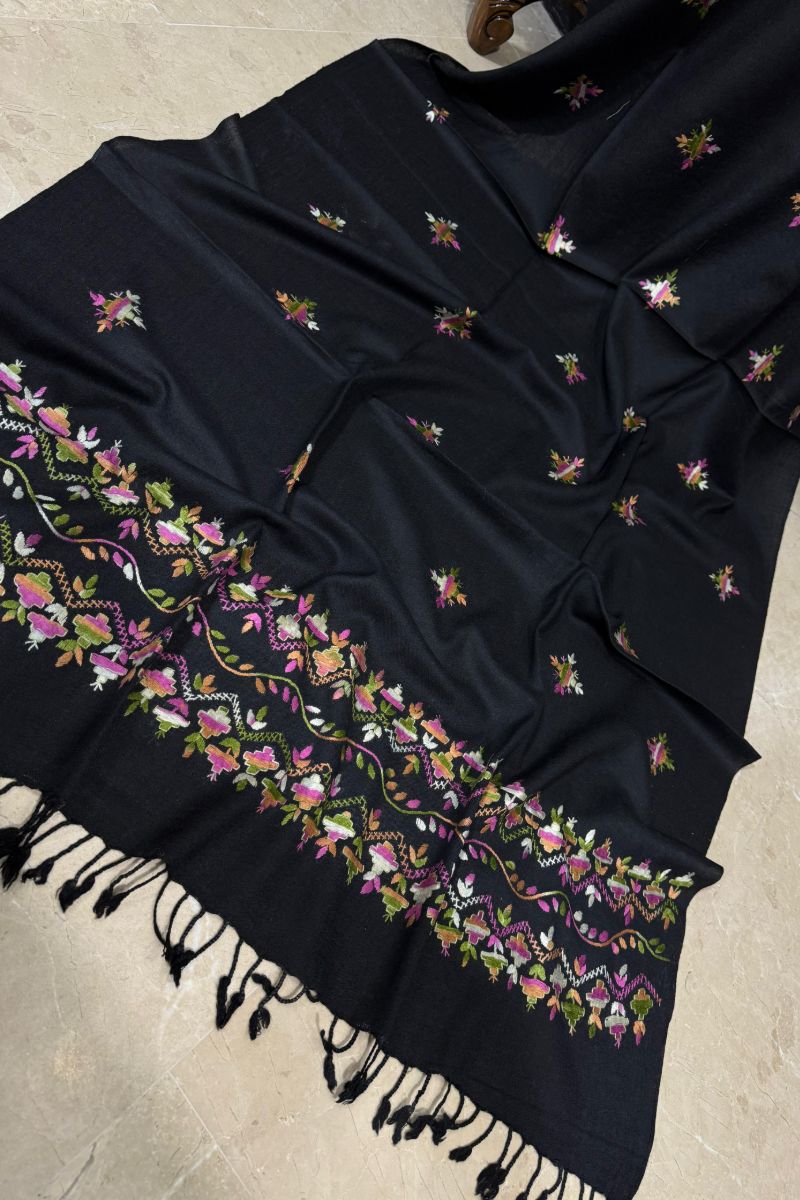 Designs by Amina - Hand Work - Wool Shawl - 1 Piece - 3