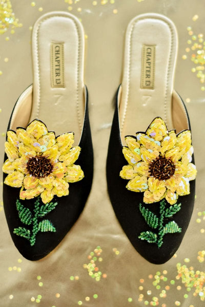 Chapter 13 - Black Sunflower Mules - Studio by TCS