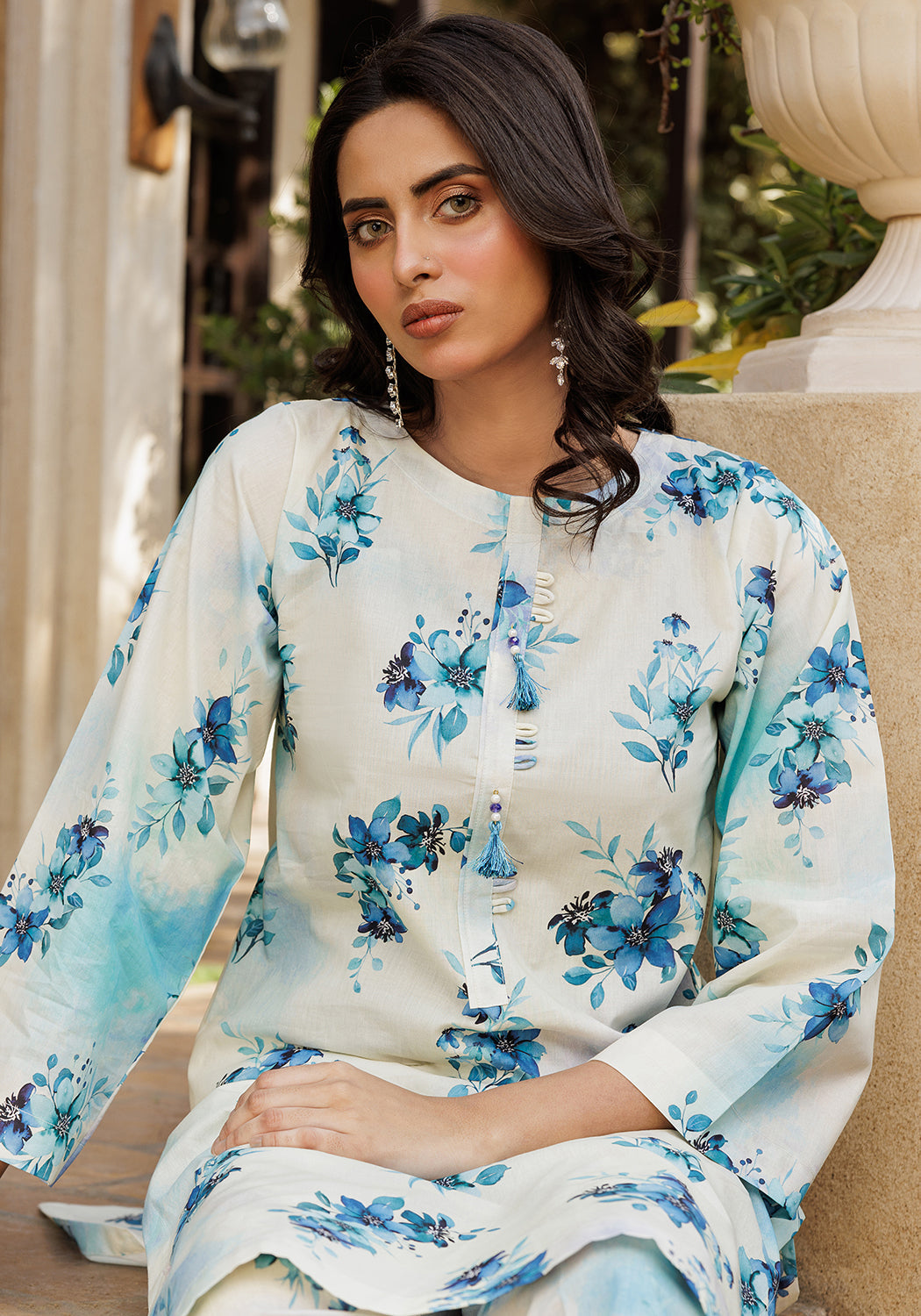 Zarasi - Azure Mist - Stitched Lawn Suit - 2 Piece