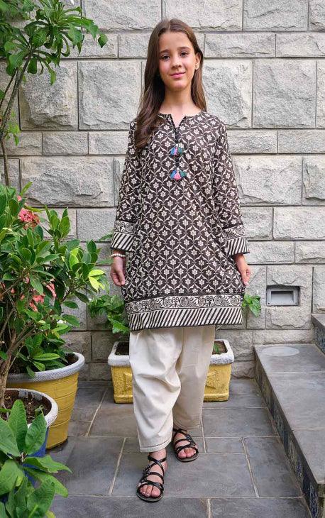 Oaks - Soot Lawn Printed Kurti - 1 Piece - Studio by TCS