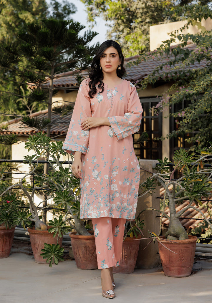 Zarasi - Peach Whisper - Stitched Lawn Suit - 2 Piece