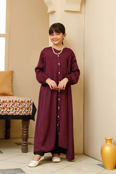 Hijabi Kids - Royal Plum Abaya Kids - Studio by TCS