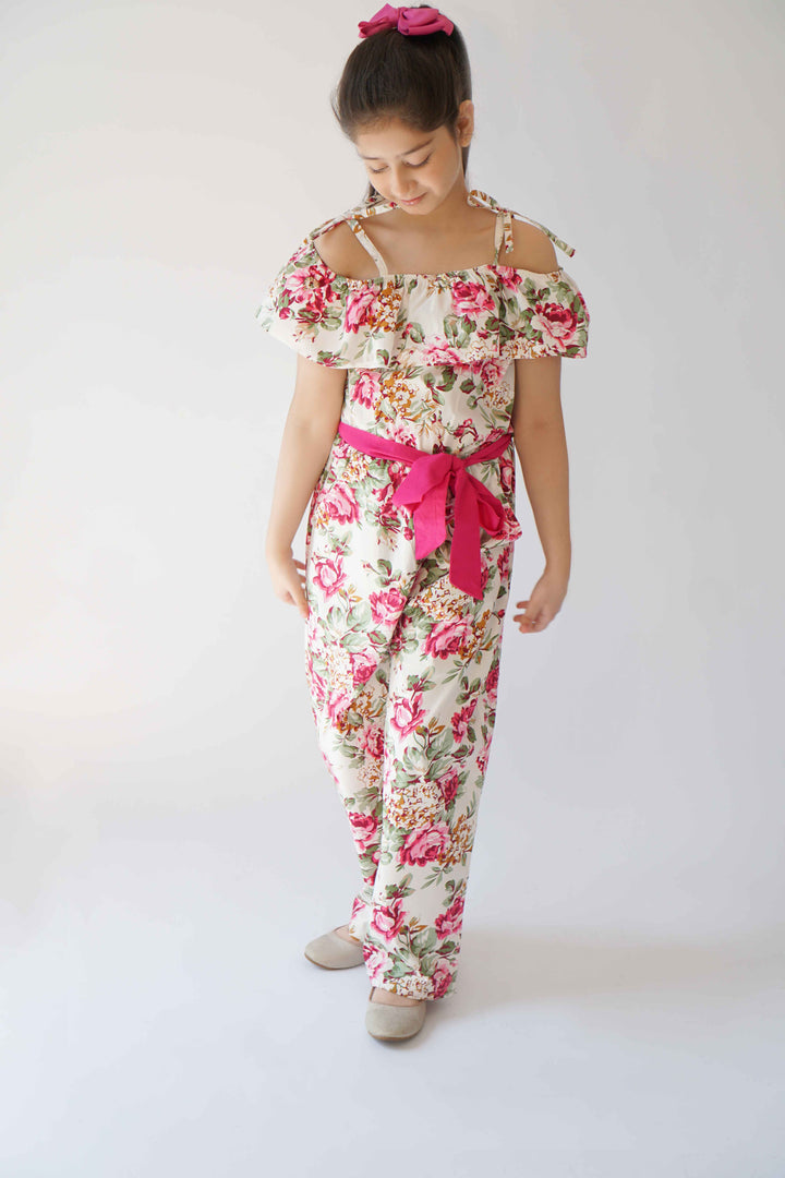 Hummingbirdspk - Magenta Rose Jumpsuit 1 Piece