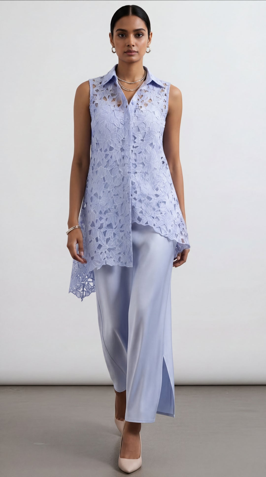 Reema Ahsan - Noa Organza Suit For Women - Light Blue - 3 Piece - Studio by TCS