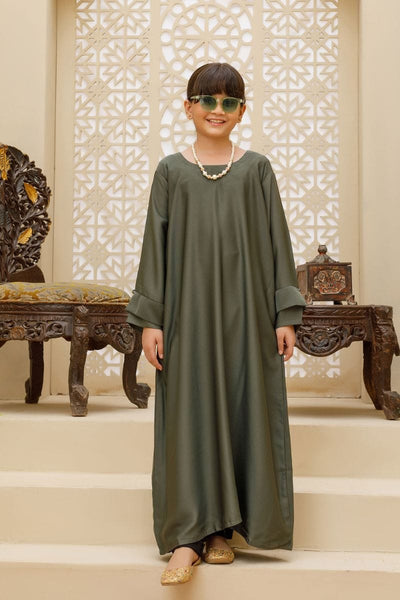 Hijabi Kids - Vintage Green Abaya Kids - Studio by TCS