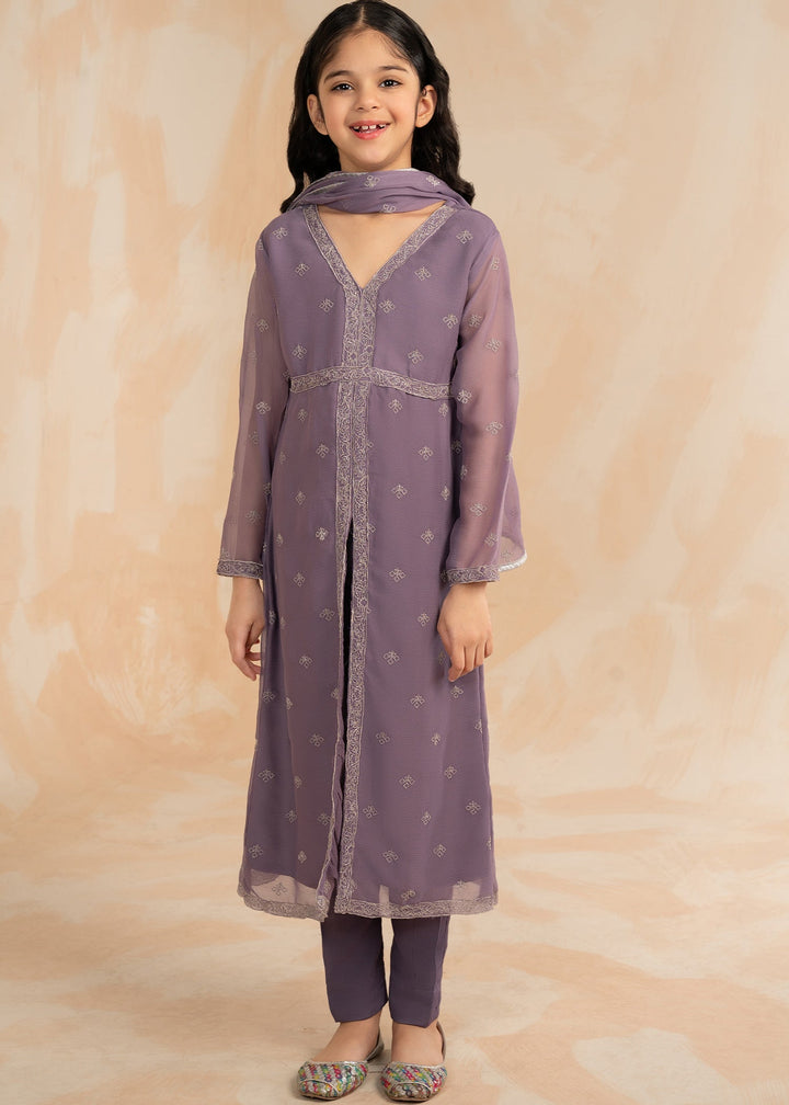 Laleen Taniya 3 Piece Suit Purple
