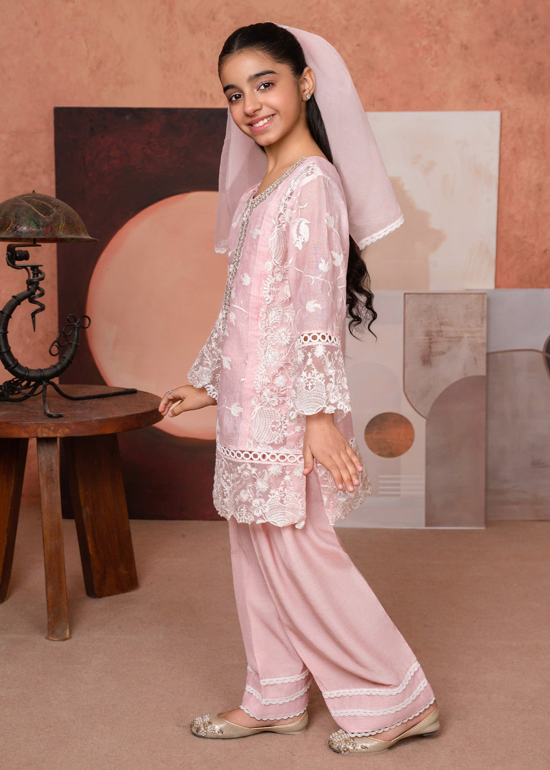 Laleen Sahar 3 Piece Suit Pink