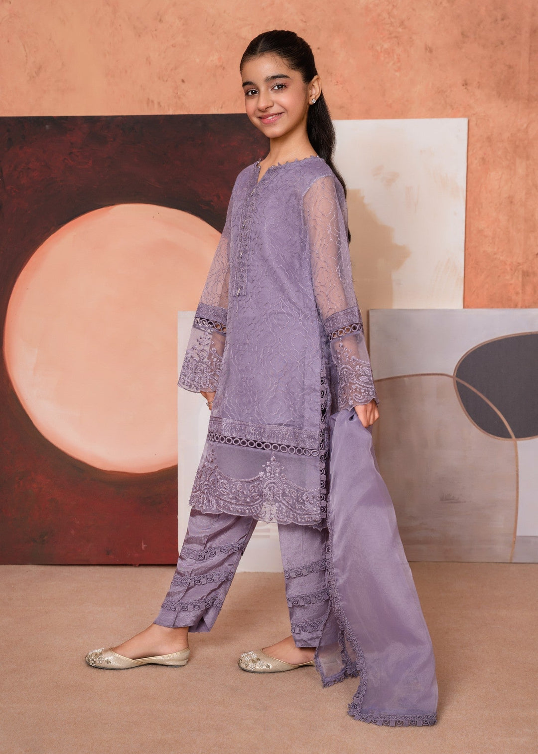Laleen Rumi 3 Piece Suit Purple