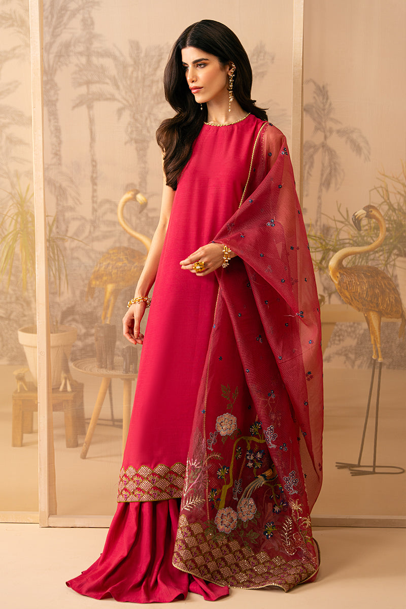 Cross Stitch - ROSY TWILIGHT - Chiffon - 3 Piece - Unstitch
