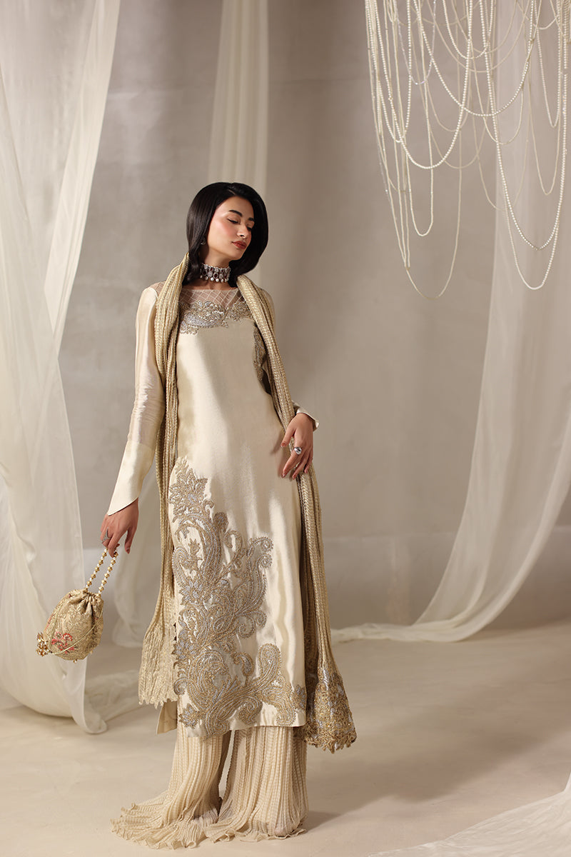 Musferah Saad - Lyra Tissue Silk Sharara For Women - 3 piece - Studio by TCS