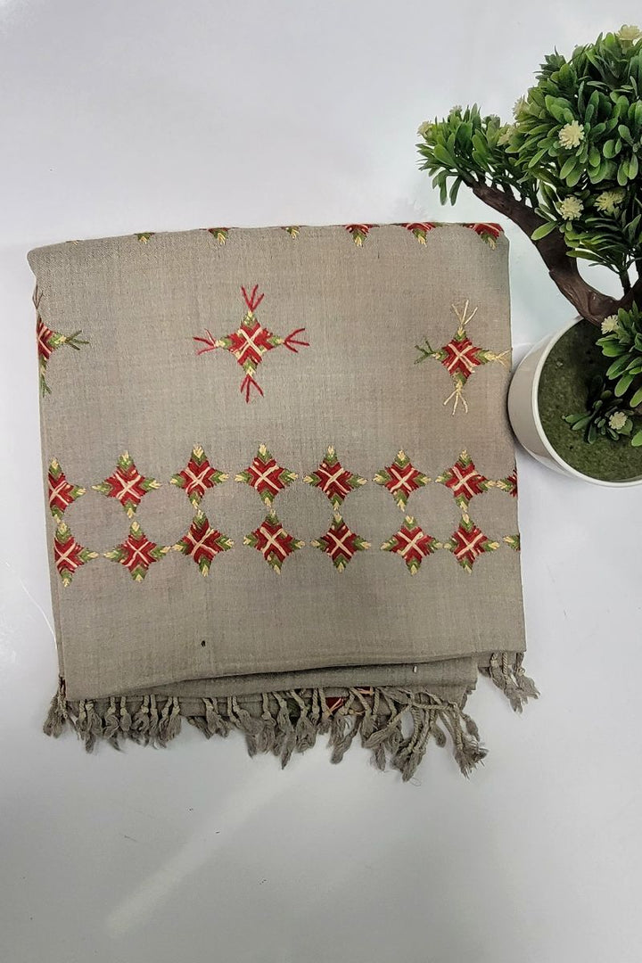 Designs by Amina - Hand Work - Wool - Shawl - 1 Piece - 0025