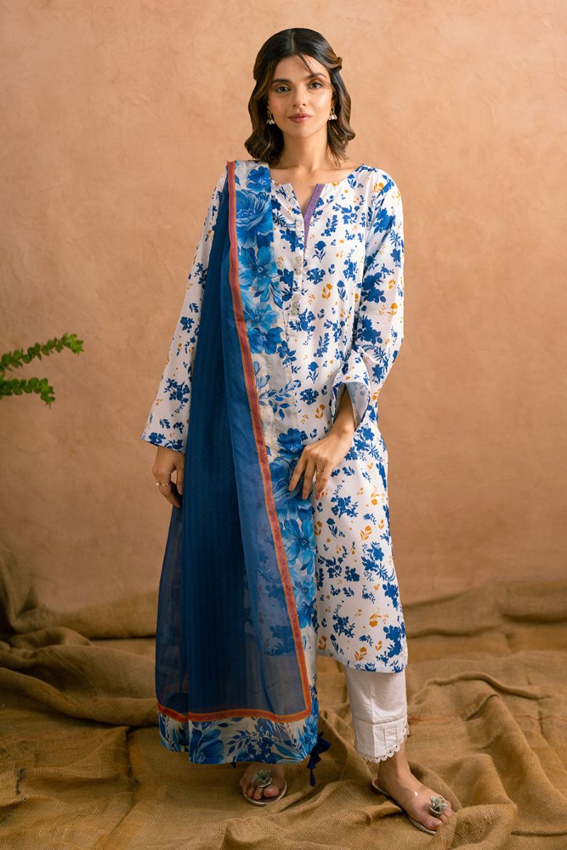 Ayla Studio - Eyptian Blue - Dupatta - munnar - blue - 1 Piece