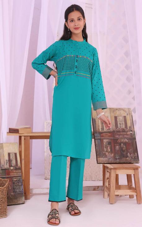 Oaks - Lapis Lawn Embroidered Kurti - 1 Piece - Studio by TCS