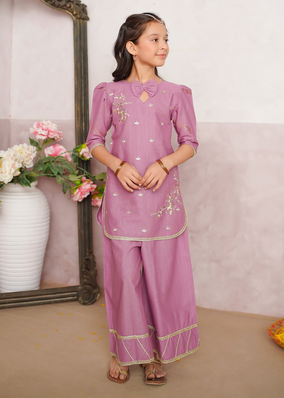 Modest - Embroidered Khaddar Suit For Girl - 3 Piece