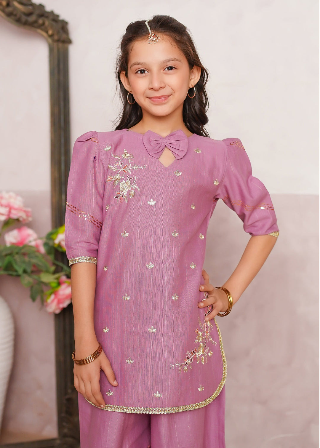Modest - Embroidered Khaddar Suit For Girl - 3 Piece