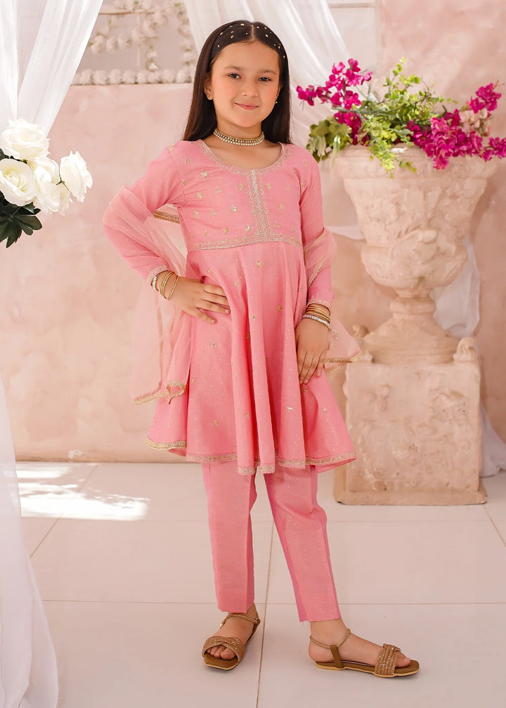 Modest - Cotton Lawn Embroidered Suit For Girl - 3 Piece