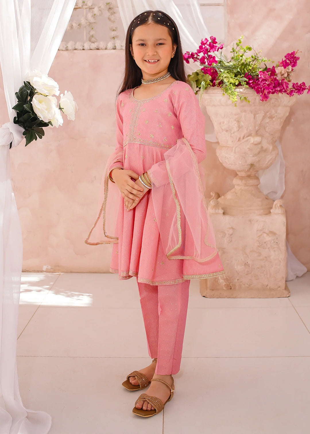 Modest - Cotton Lawn Embroidered Suit For Girl - 3 Piece