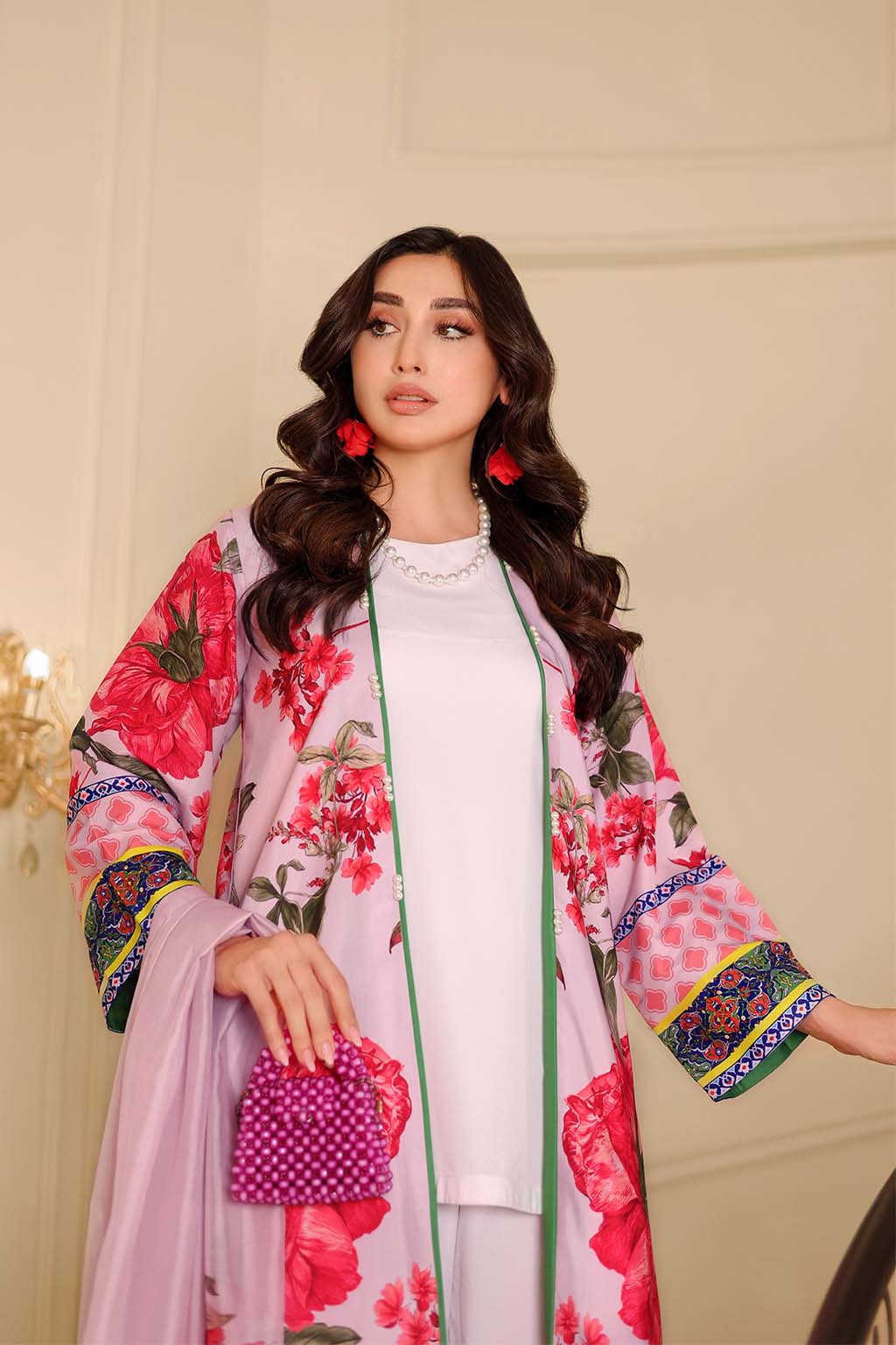 Adwears - Azalea Shrug - Floral - 3 Piece