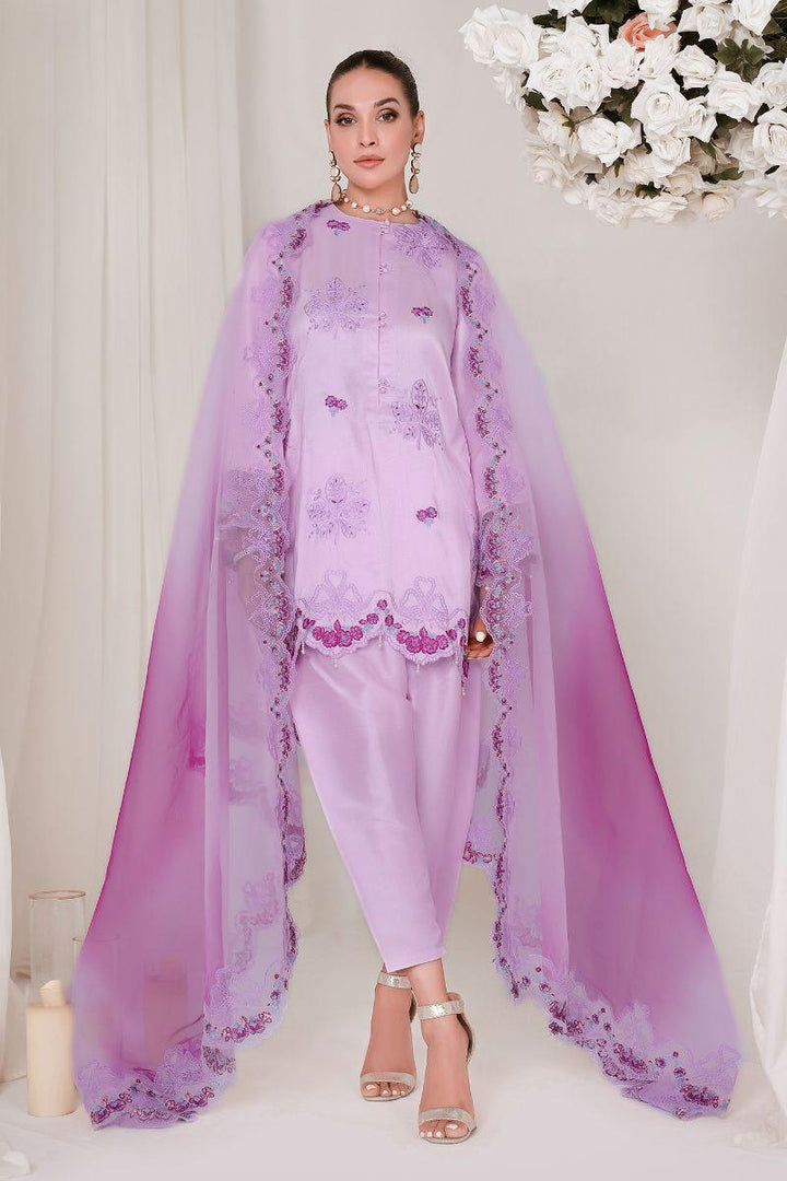 Reema Ahsan - SIA - Pure raw silk - Tea pink - 3 Piece