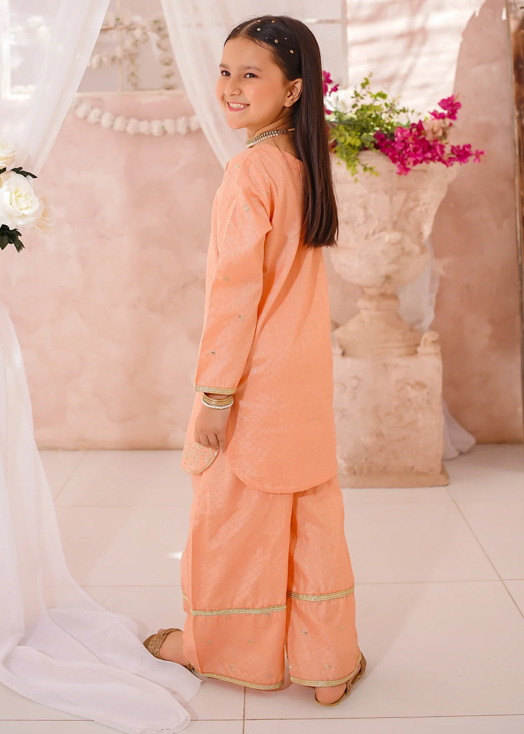 Modest - Cotton Lawn Embroidered Suit For Girl - 3 Piece